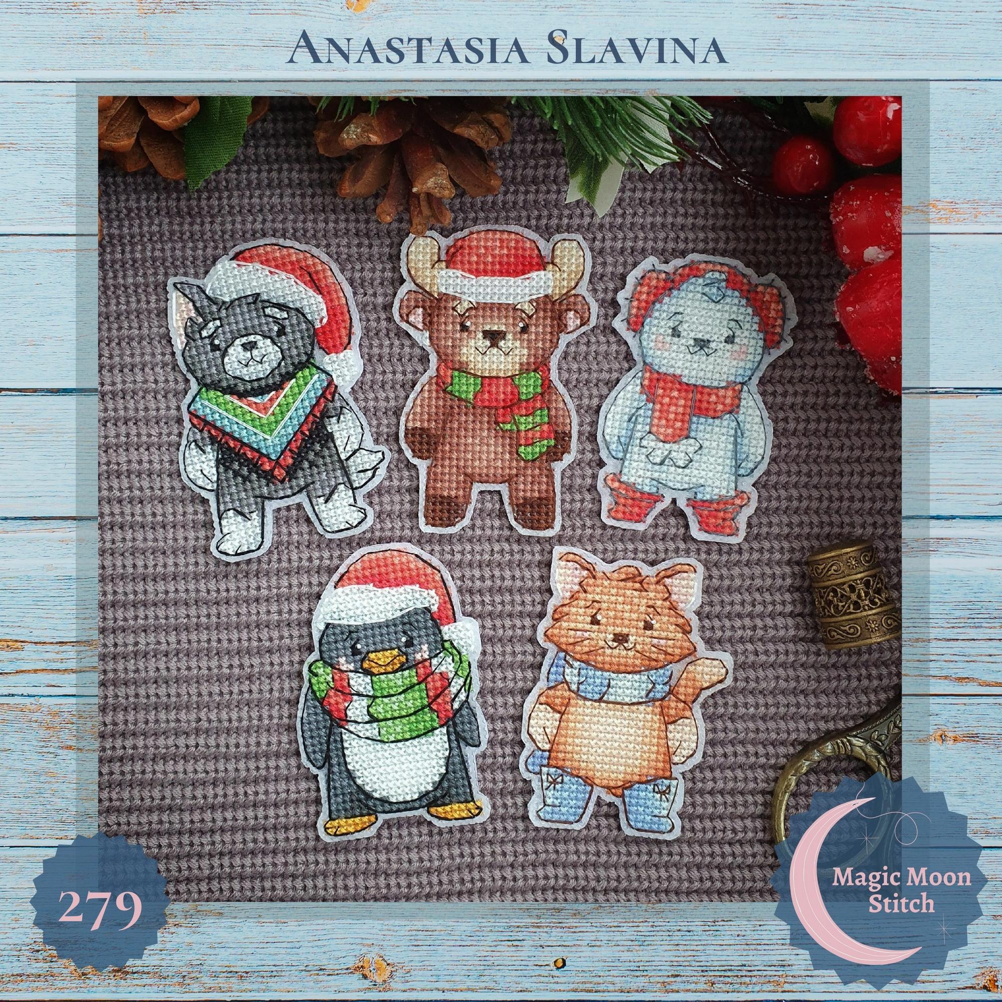 Christmas animals set 2 - cross stitch pattern
