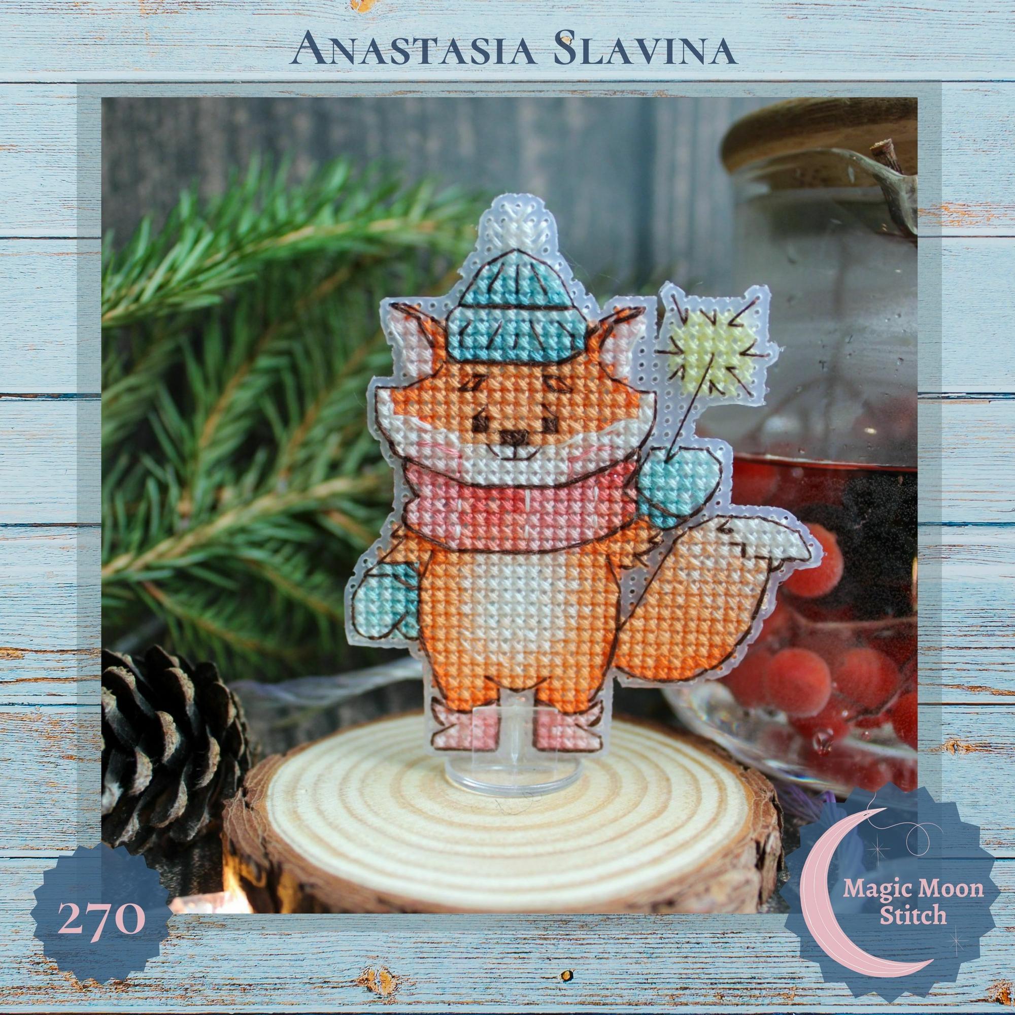 Christmas fox - cross stitch pattern