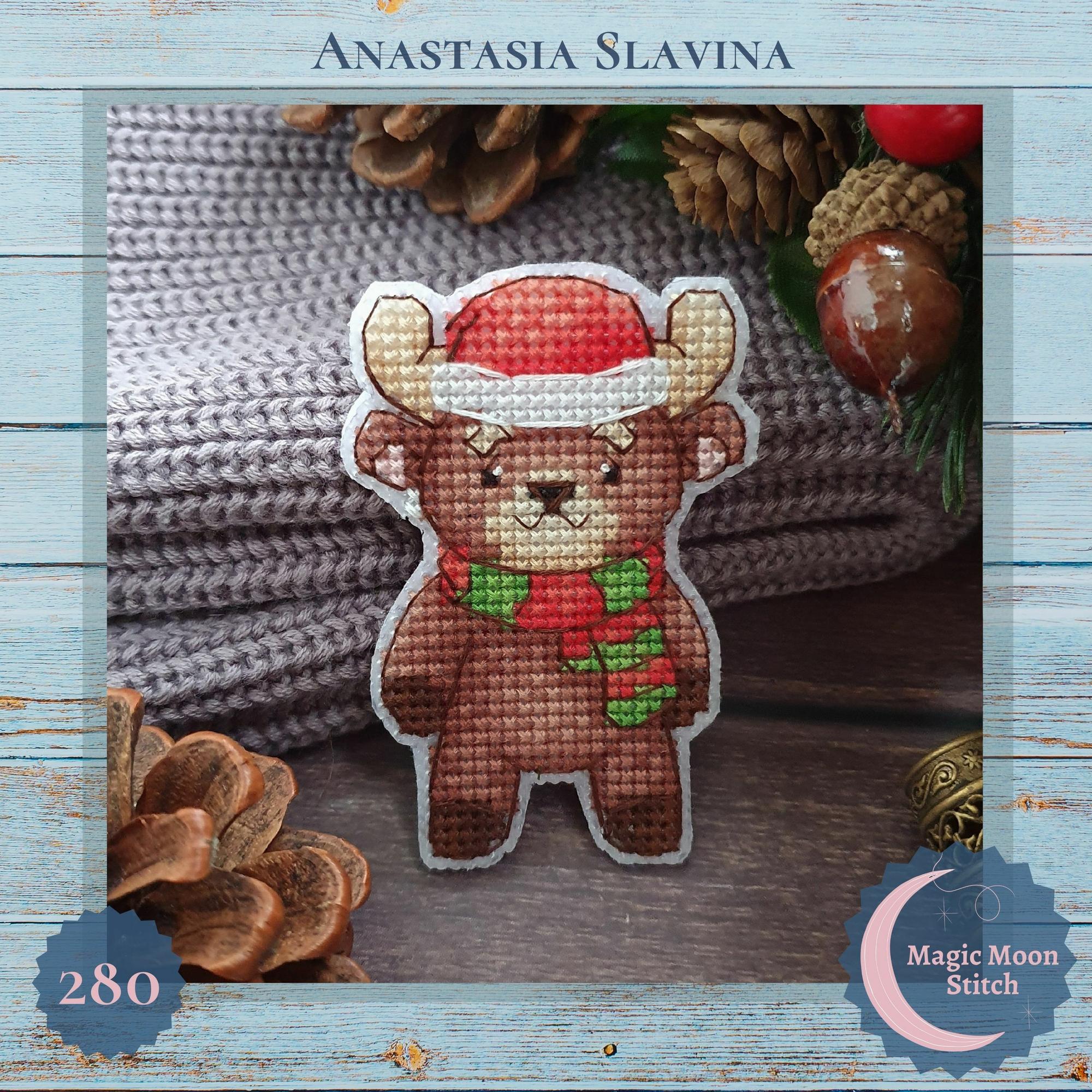 Christmas deer 2 - cross stitch pattern