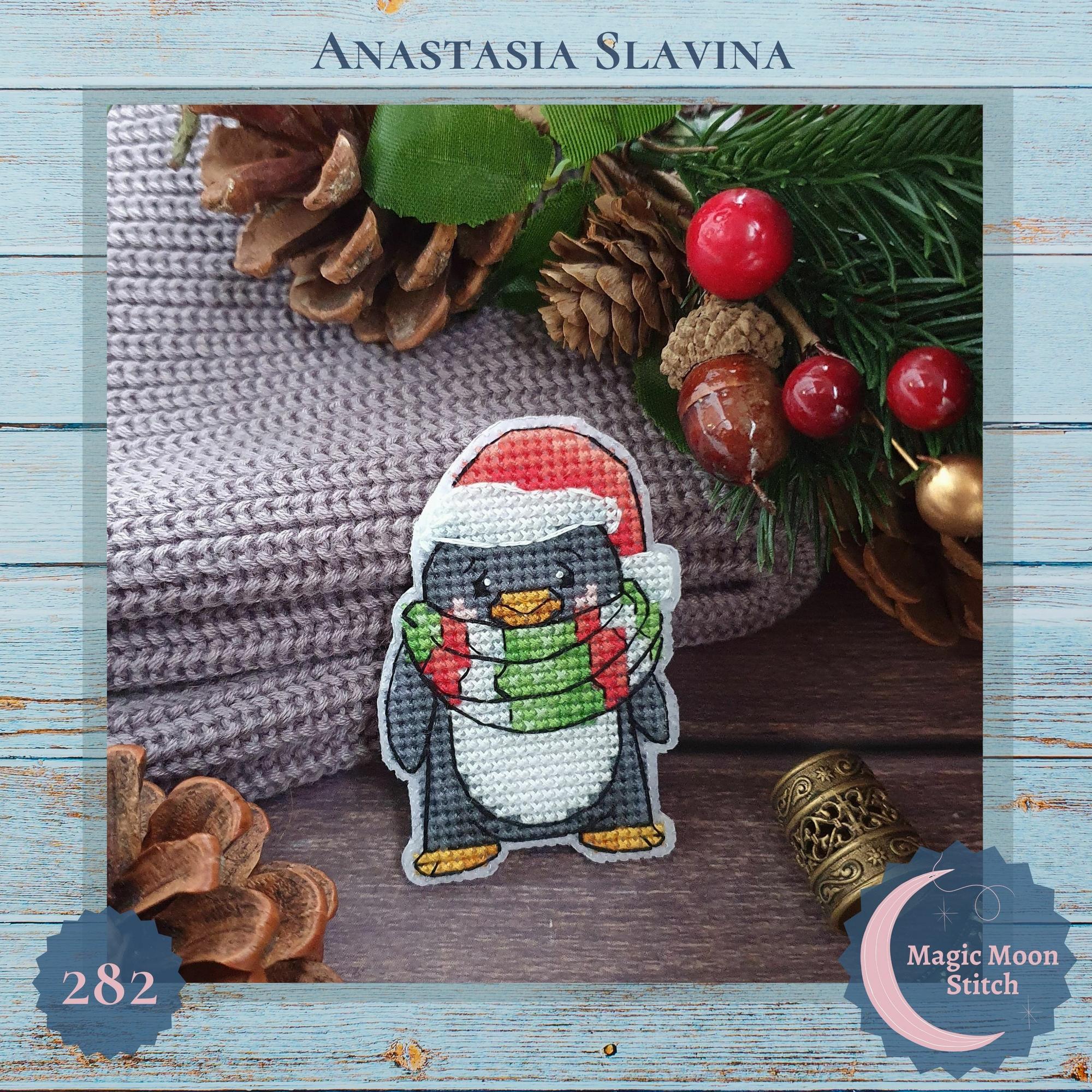 Christmas penguin - cross stitch pattern