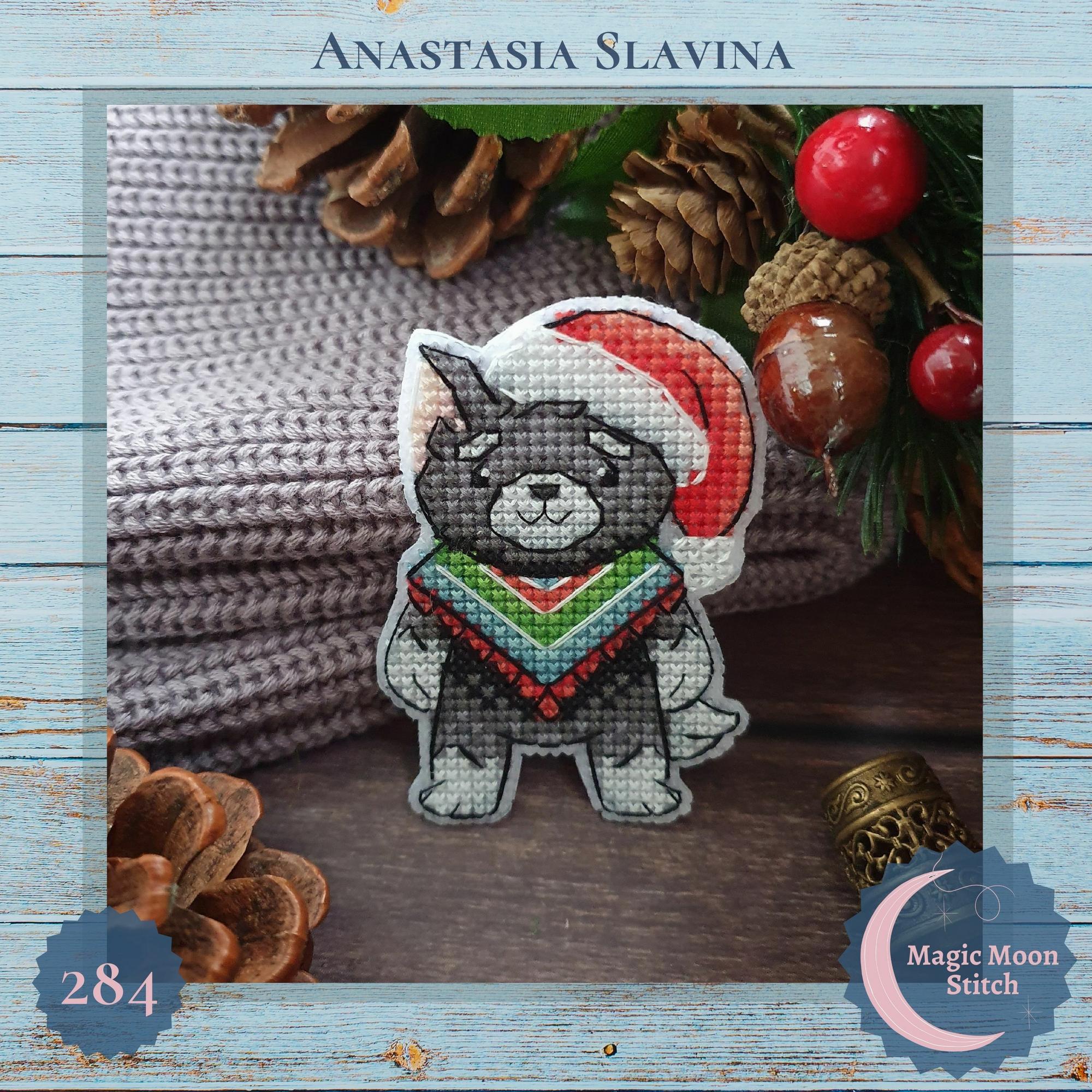 Christmas dog - cross stitch pattern