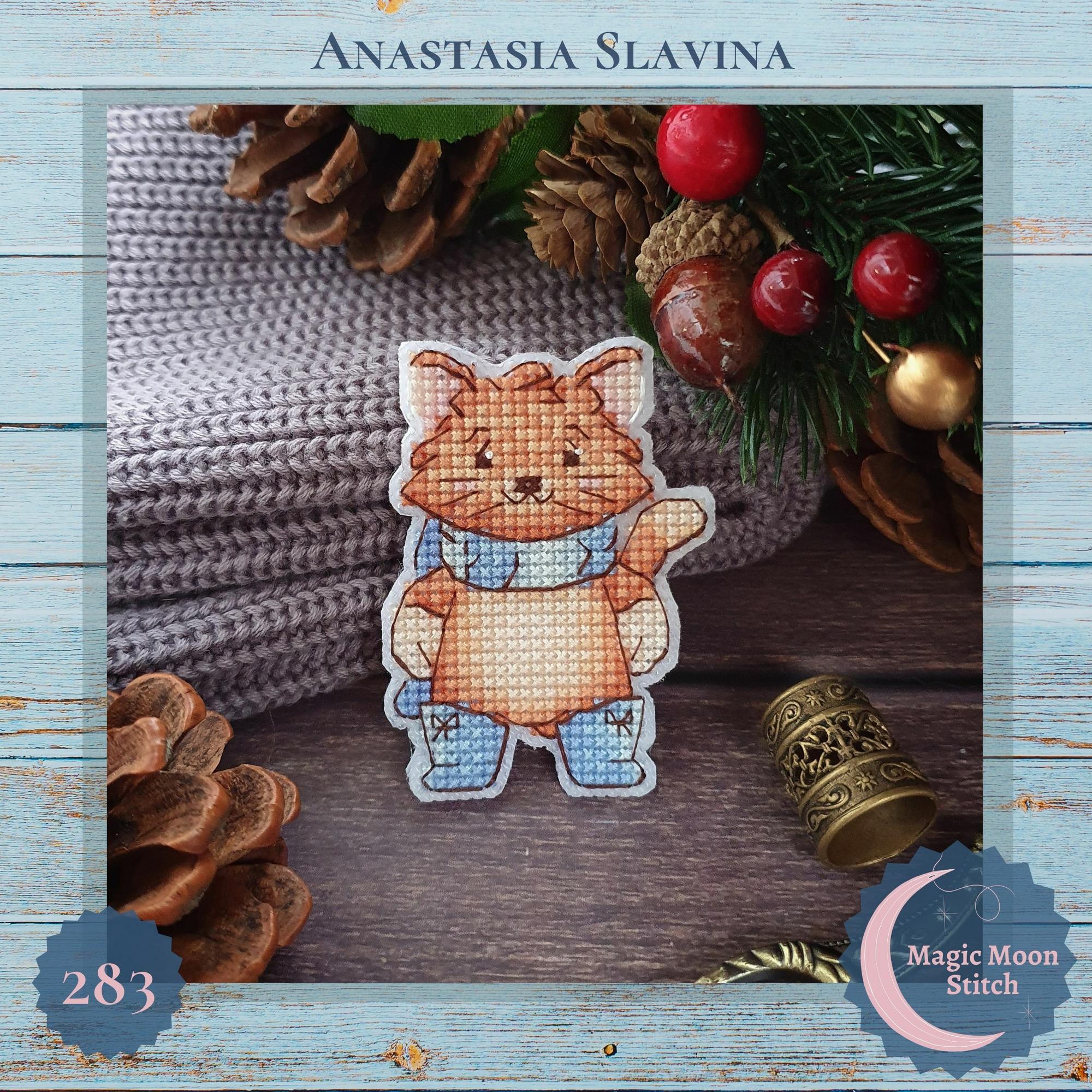 Christmas cat - cross stitch pattern