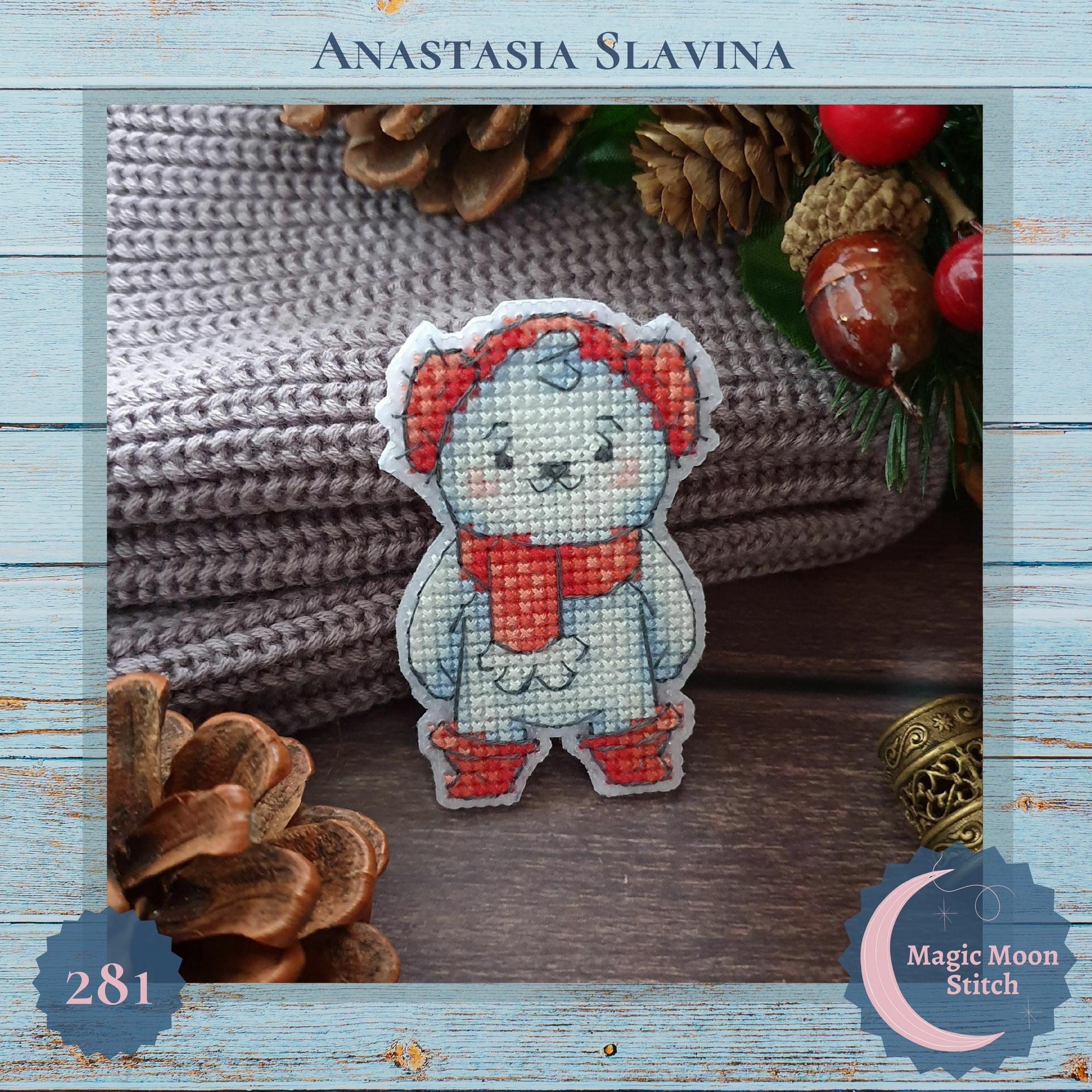 Christmas polar bear - cross stitch pattern