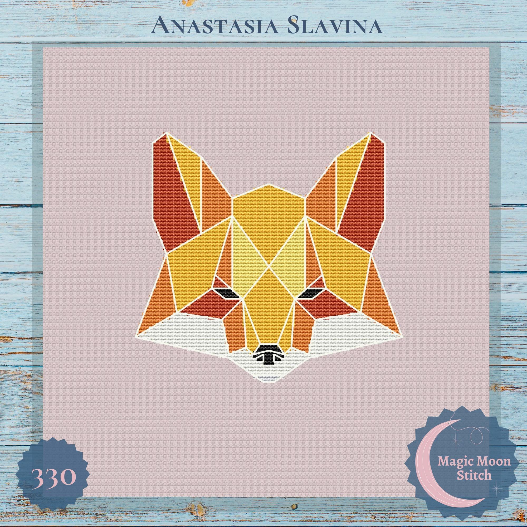 Geometric fox - cross stitch pattern