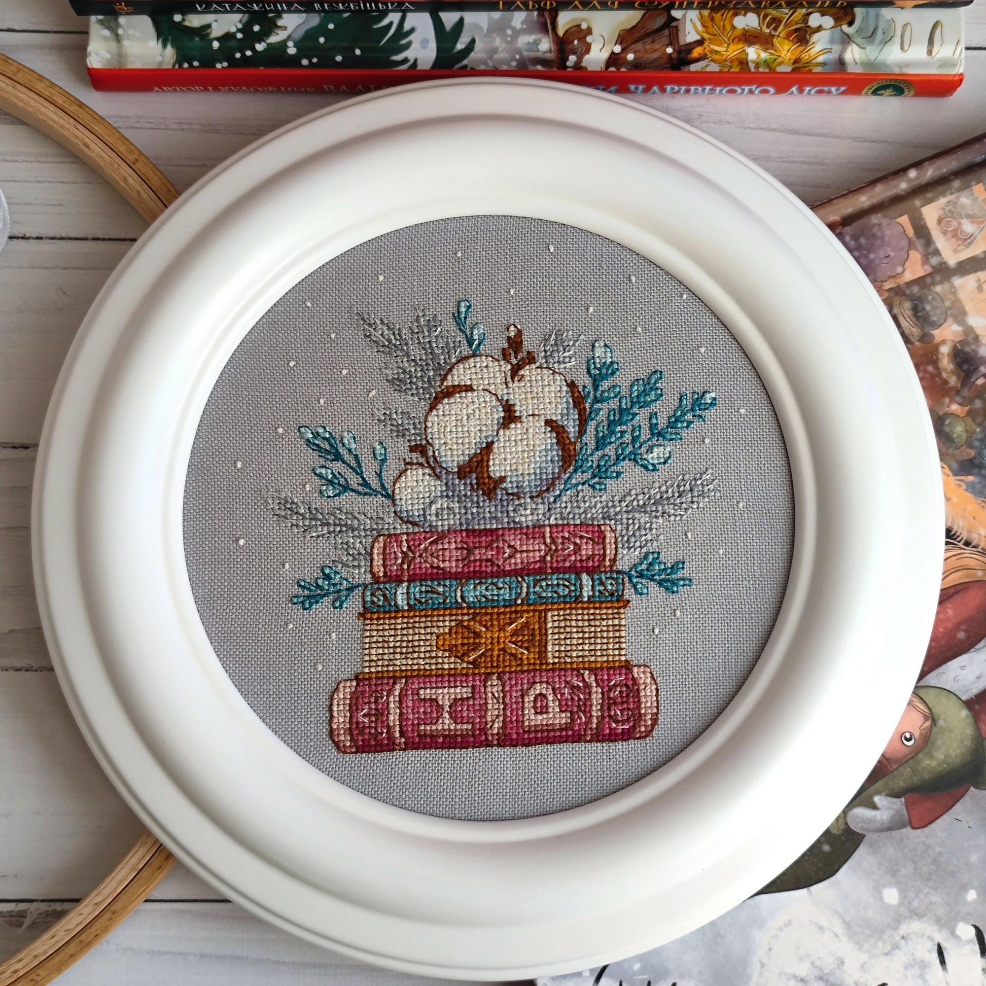 Winter books - cross stitch pattern