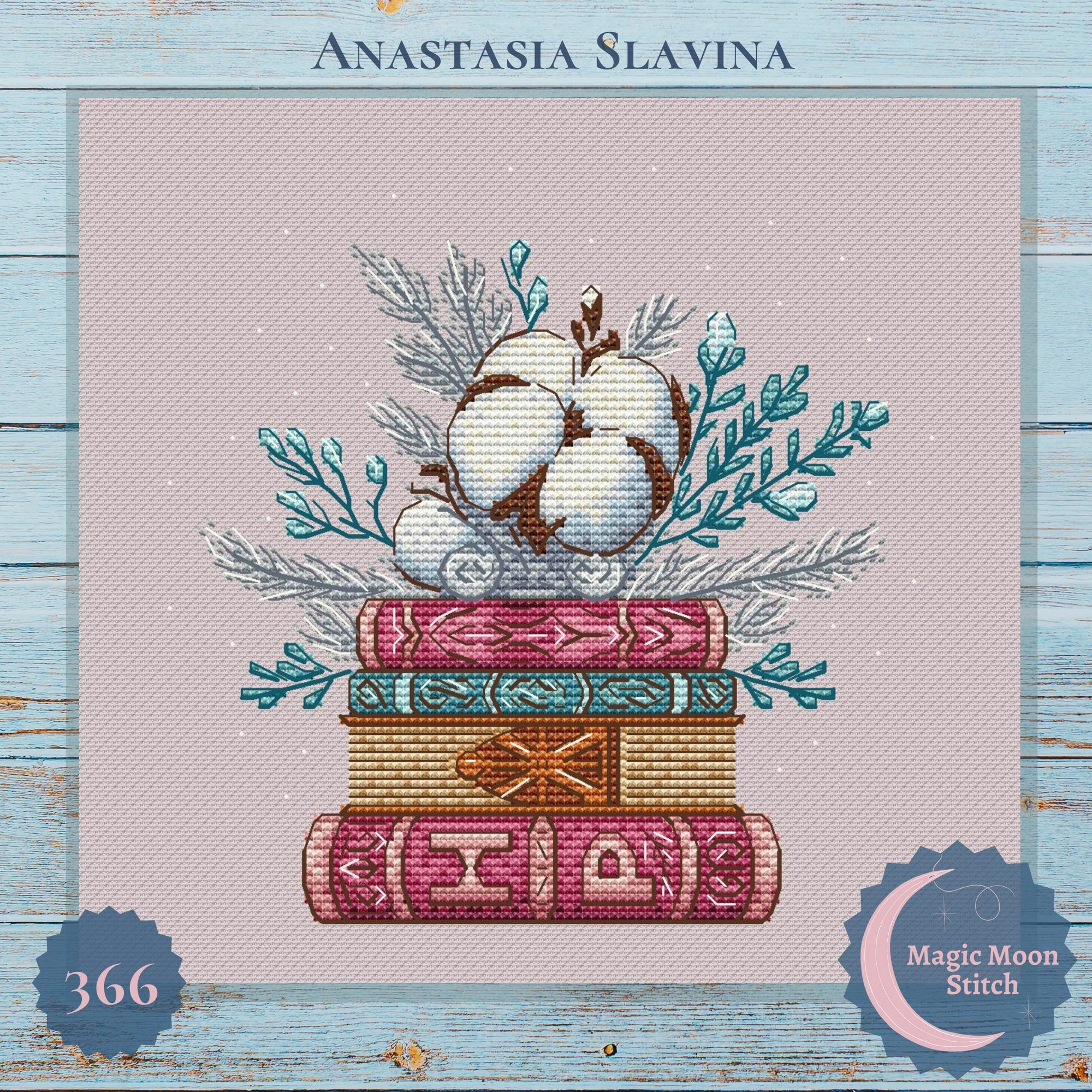 Winter books - cross stitch pattern