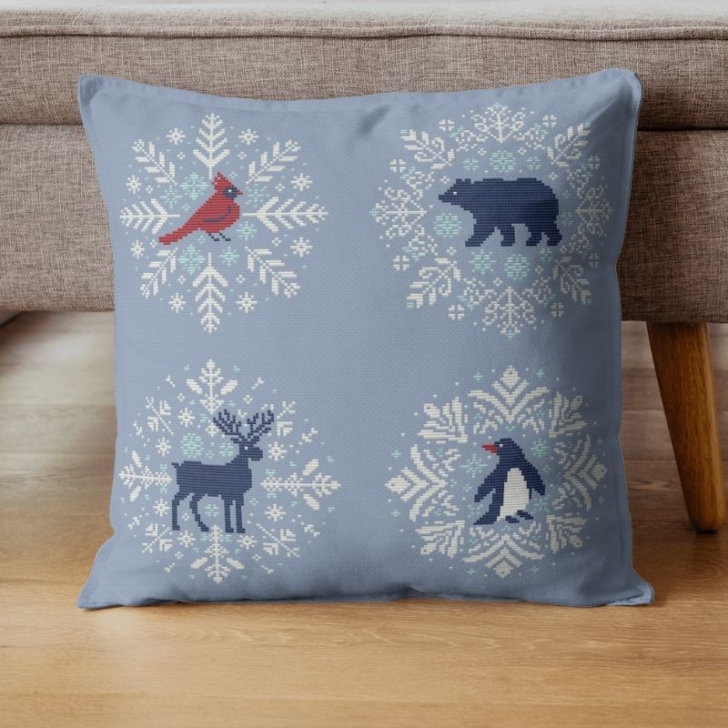 Snowflakes with animals set (with a moose)- cross stitch pattern