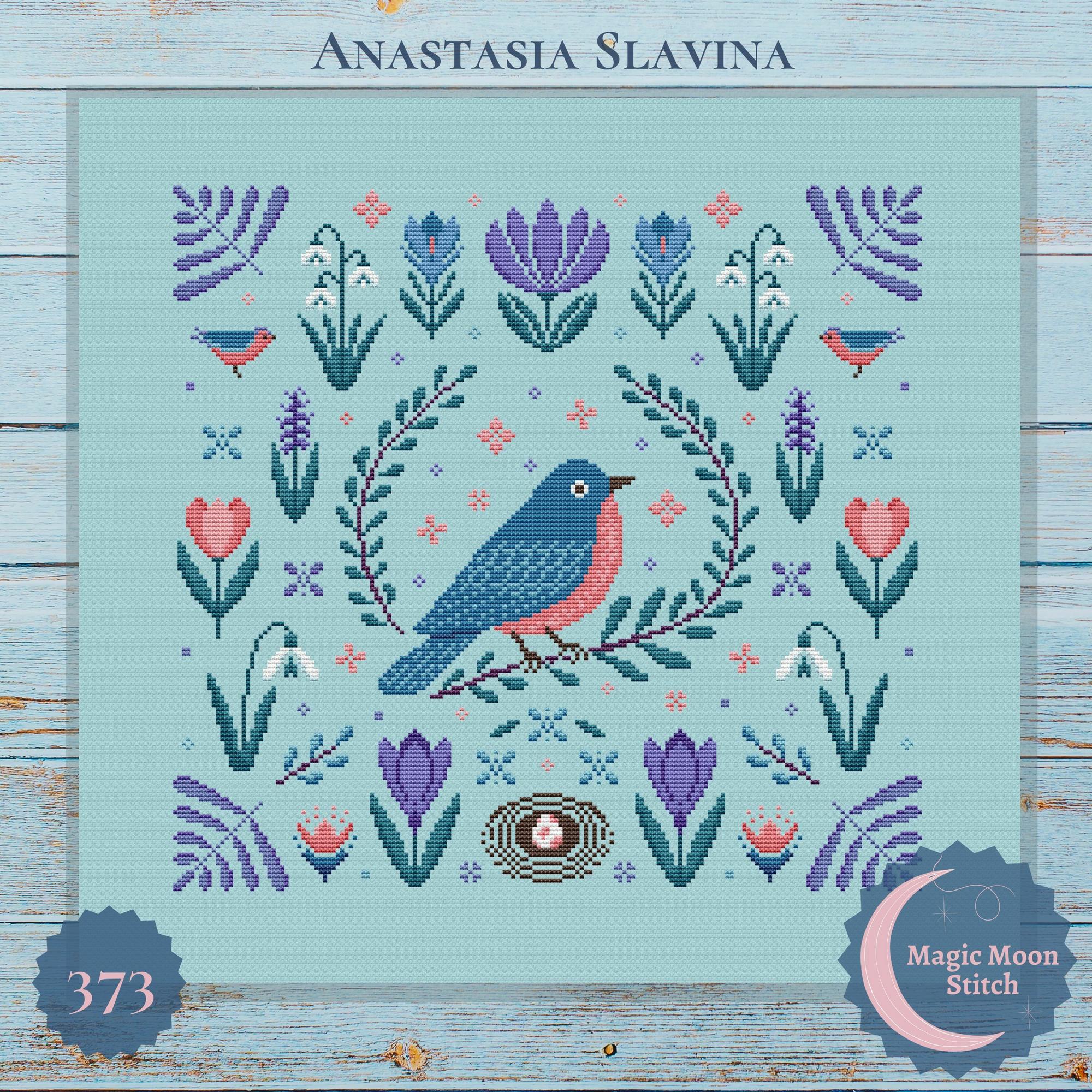 Spring floral sampler - cross stitch pattern