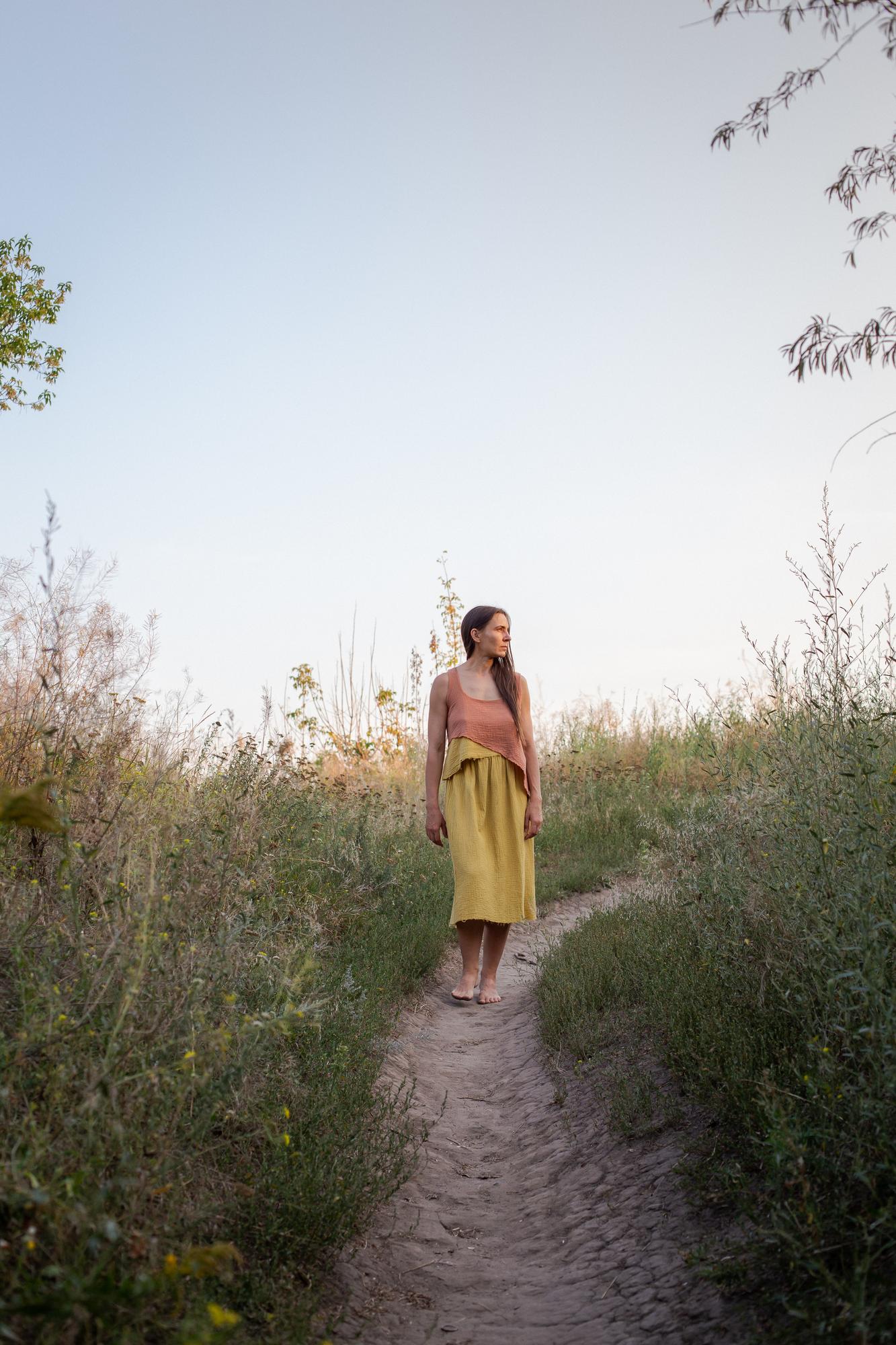 МУСЛІНОВИЙ СЕТ | топ плюс спідниця | ГІРЧИЧНИЙ МЕД