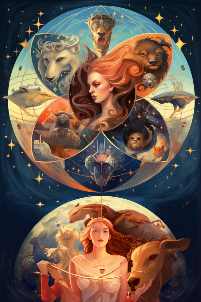 Colouring Book "Astrological circle" by Lina Redford