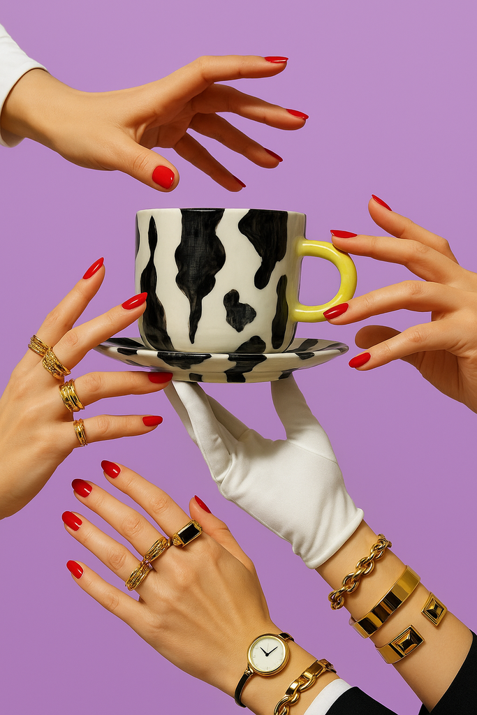 Ceramic Mug and Saucer by Lina Redford x Mindset