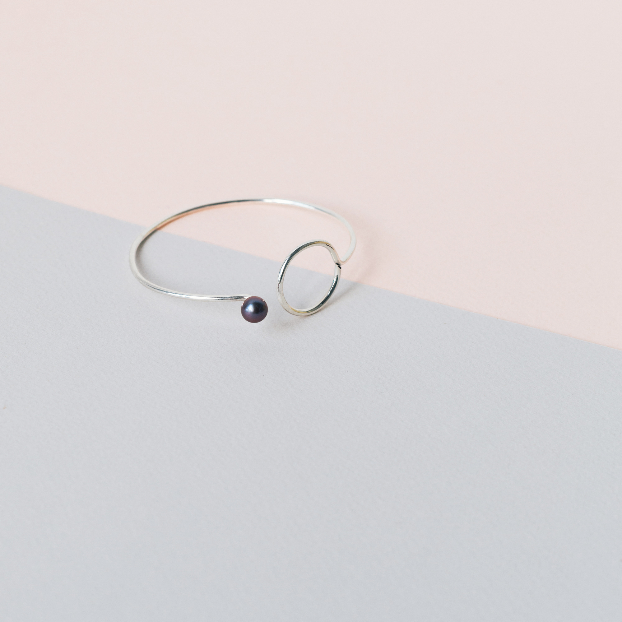 Браслет 'Soulmates pearl' с черным жемчугом