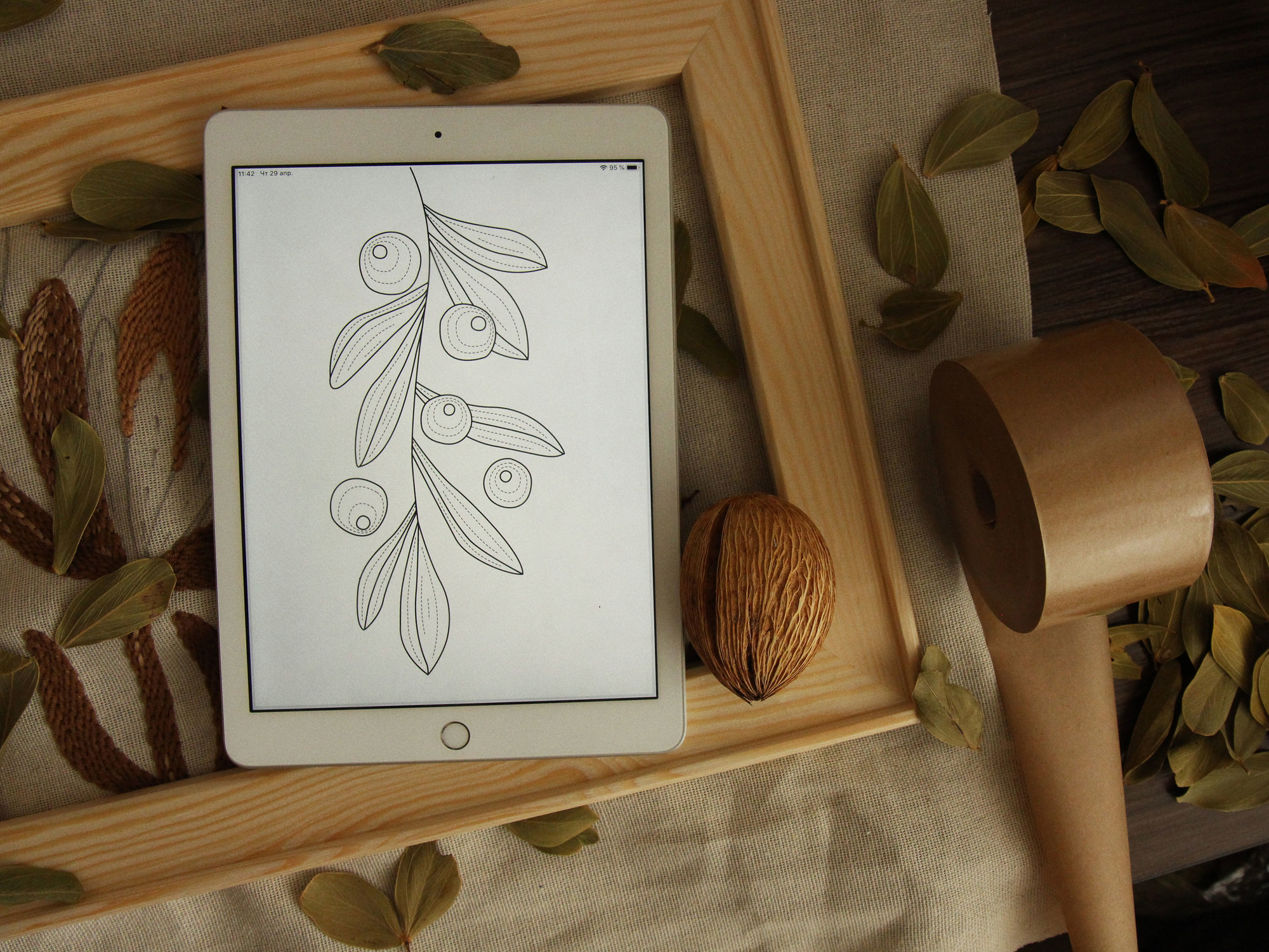 ЕСКІЗ ДЛЯ ВИШИВКИ "ГІЛОЧКА ОЛИВИ"