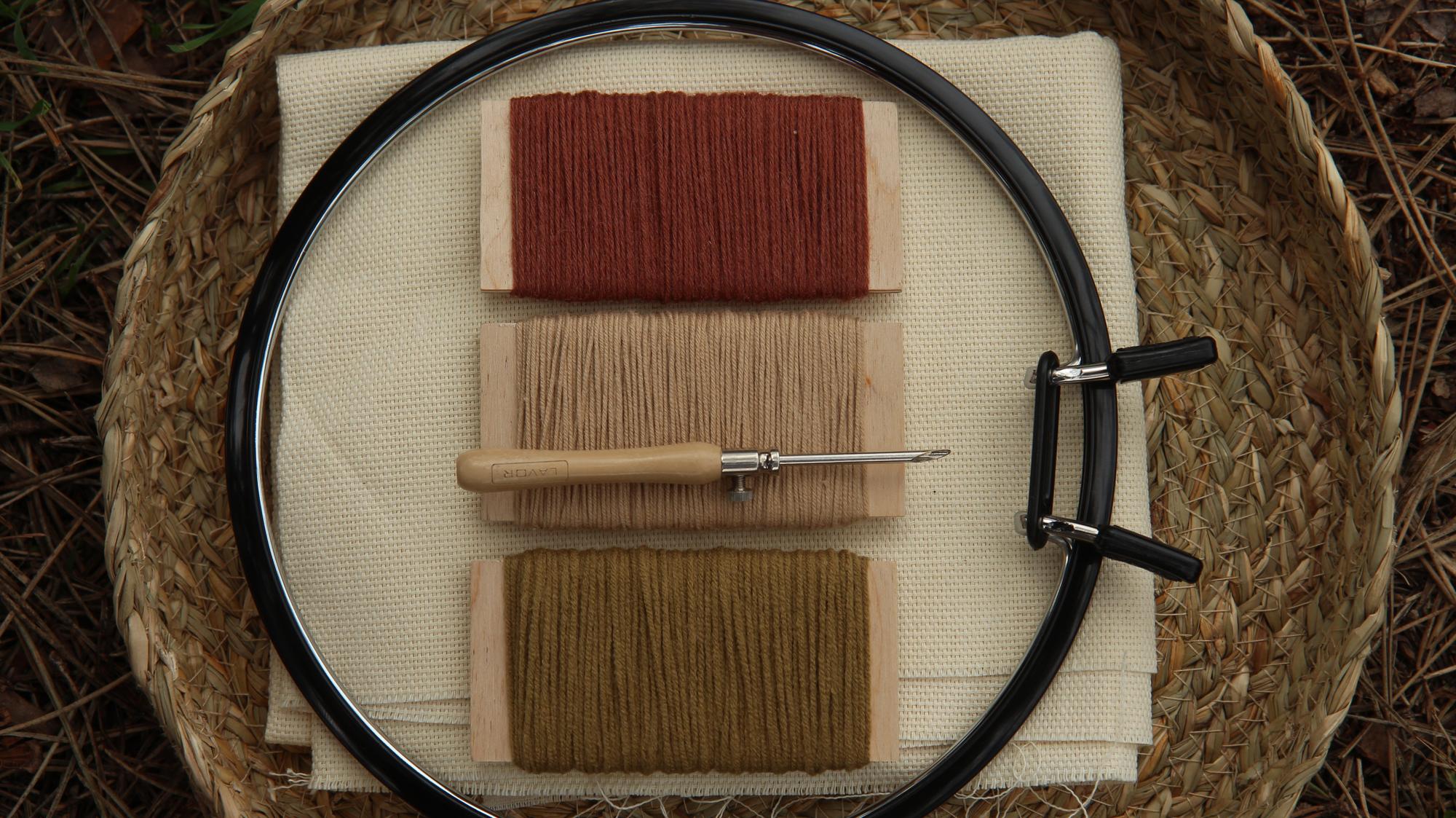 СТАРТОВИЙ НАБІР МАТЕРІАЛІВ ДЛЯ КИЛИМКОВОЇ ВИШИВКИ + ВІДЕОІНСТРУКЦІЯ ПО СТІБОЧКАМ