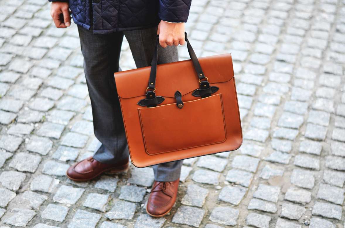 Кожаная сумка Tote bag Brown