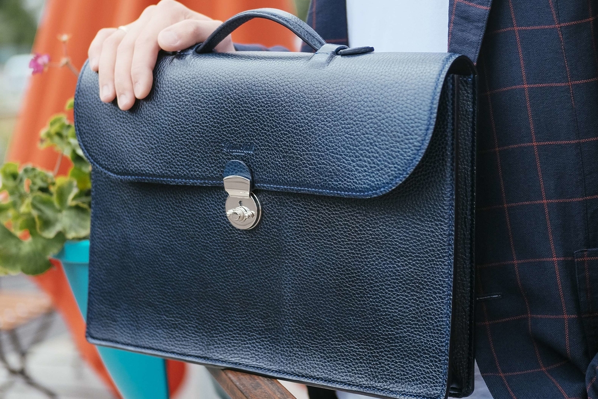 Сумка-папка Folio Navy Grain