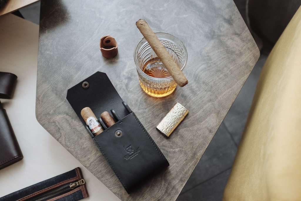 Кожаный футляр для сигар Lord