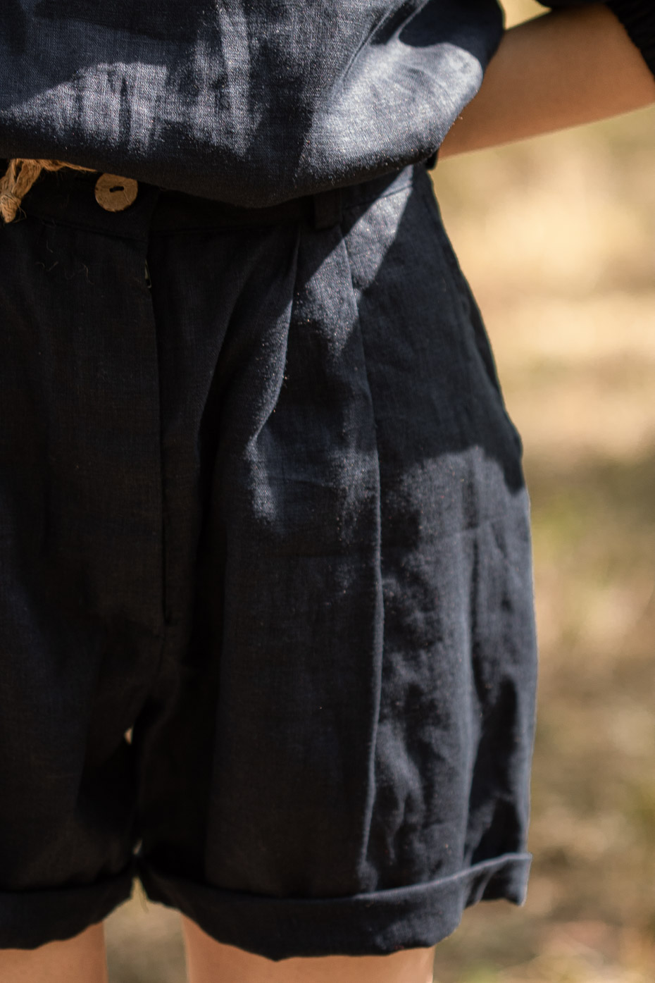 LINEN SHORTS CHARBONNIER