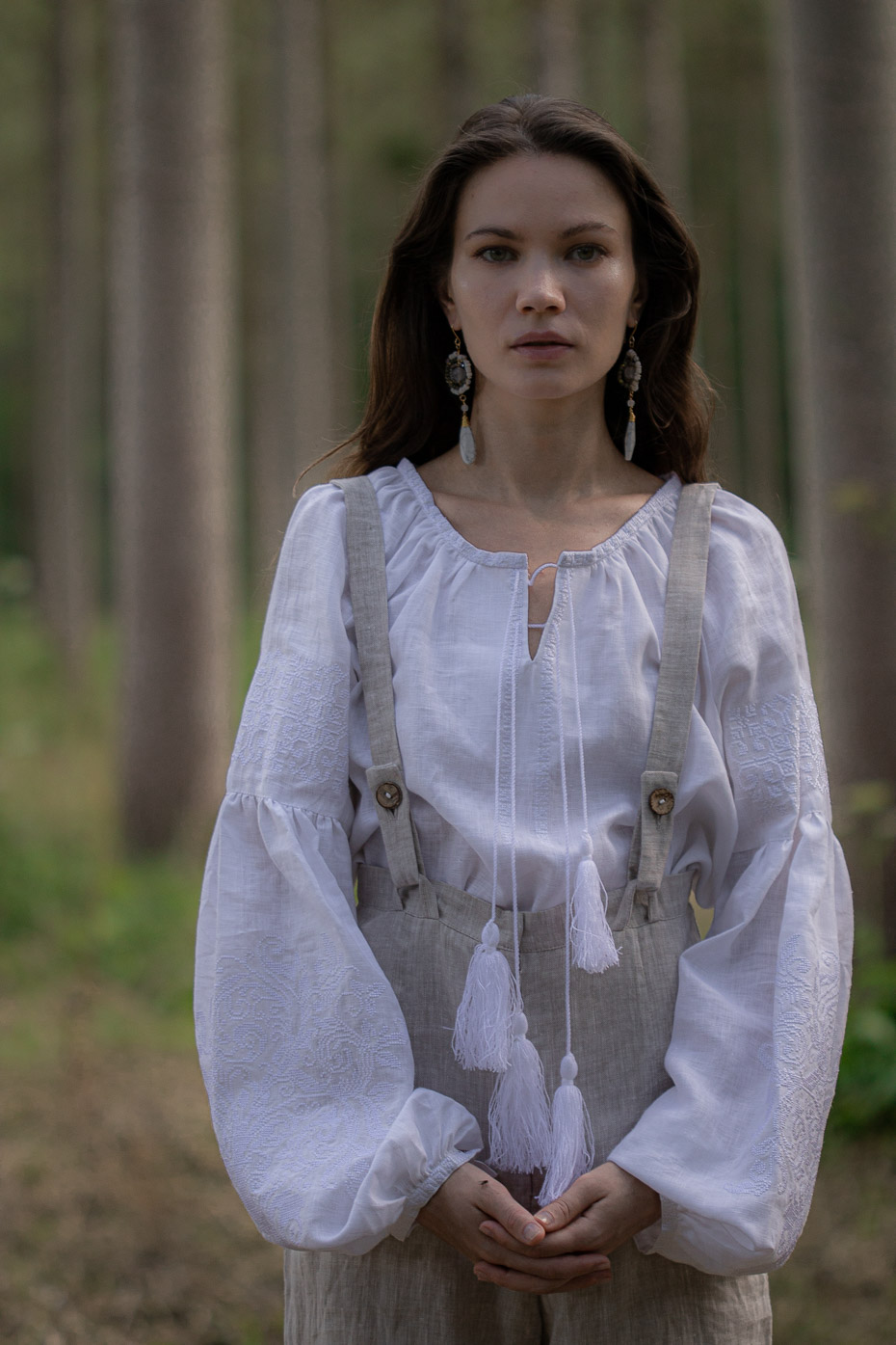 LINEN EMBROIDERED BLOUSE EDEN