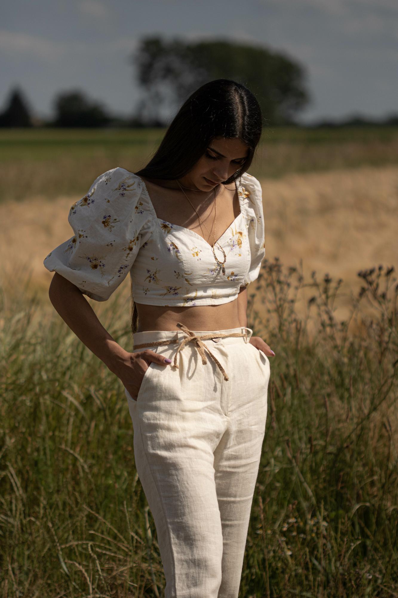 LINEN TROUSERS VANILLA SKY