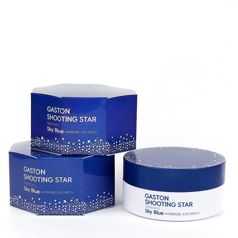 Gaston Shooting Star Sky Blue Hydrogel Eye Patch - Прозоро-голубі зволожувальні гідрогелеві патчі для очей на FreshBeauty.com.ua