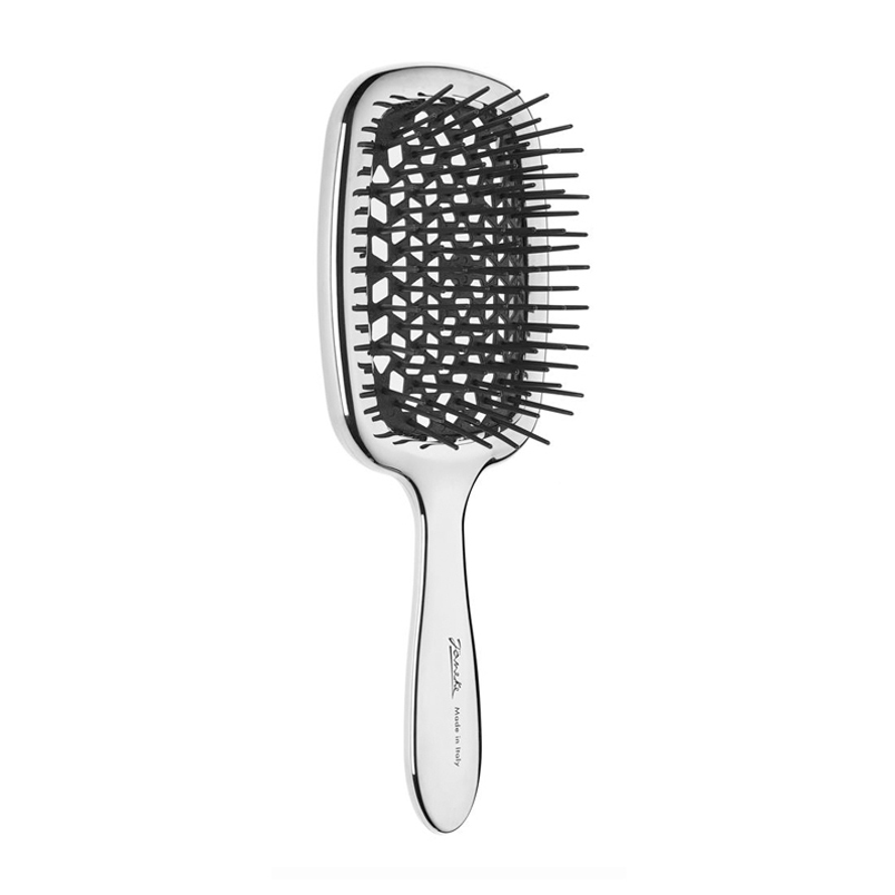 Janeke Superbrush - Гребінець для волосся чорно-срібний на FreshBeauty.com.ua