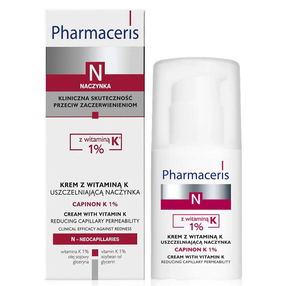 PHARMACERIS N Capinon K 1% Cream With Vitamin K - Крем зміцнюючий судини з вітаміном К