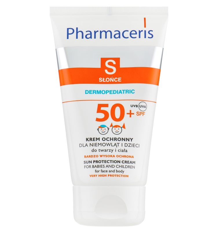 PHARMACERIS S Sun Protection Cream For Babies and Children SPF 50+ - Сонцезахисний крем  для обличчя і тіла дітей і новонароджених SPF 50+