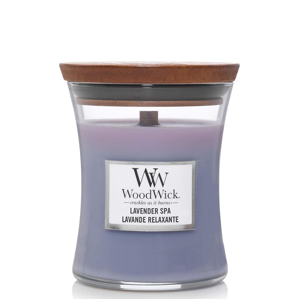 WOODWICK Medium Lavender Spa - Ароматична свічка з ароматом лаванди і евкаліпта