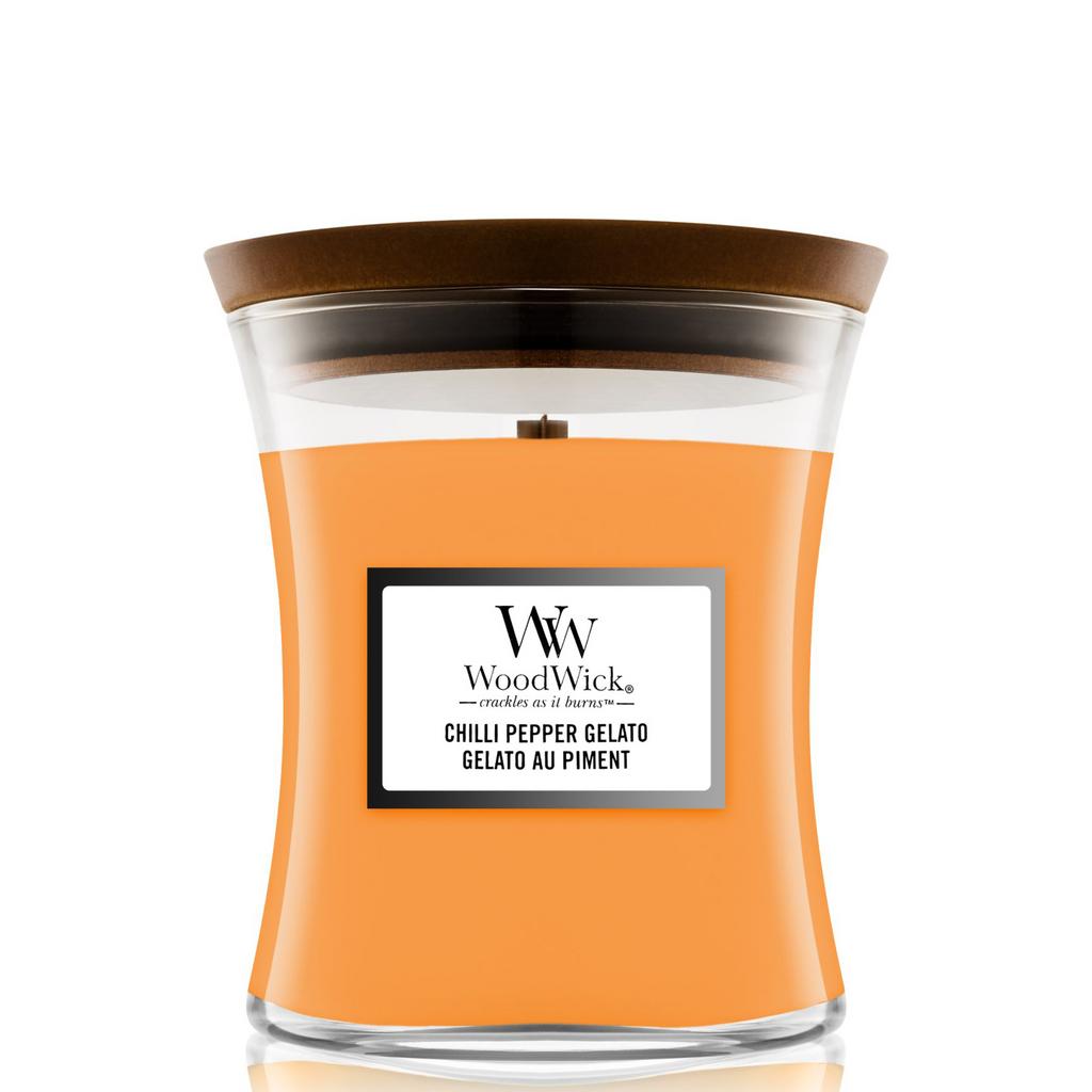 WOODWICK Medium Chilli Pepper Gelato - Ароматична свічка з червоним перцем і ваніллю