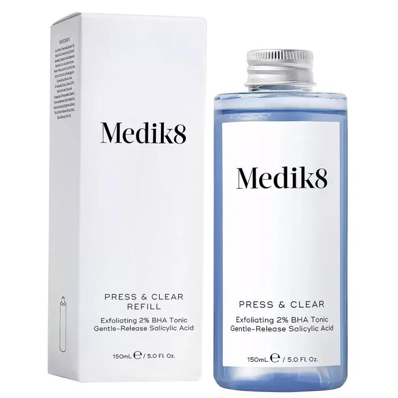 Medik8 Press & Clear Refill Exfoliating 2% BHA Tonic - Змінний флакон для тоніка з BHA для проблемної шкіри