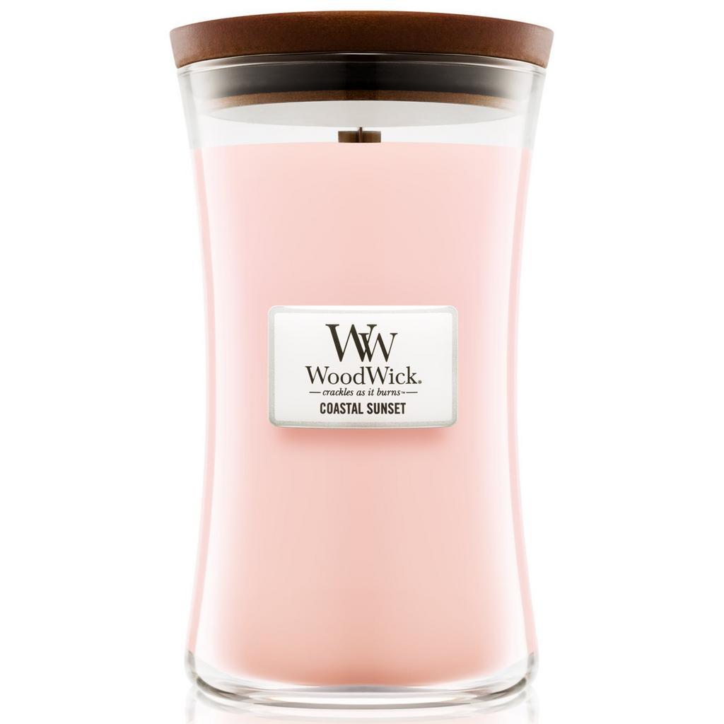 WOODWICK Large Coastal Sunset - Ароматична свічка з ароматом цитрусових, кокоса і ванілі
