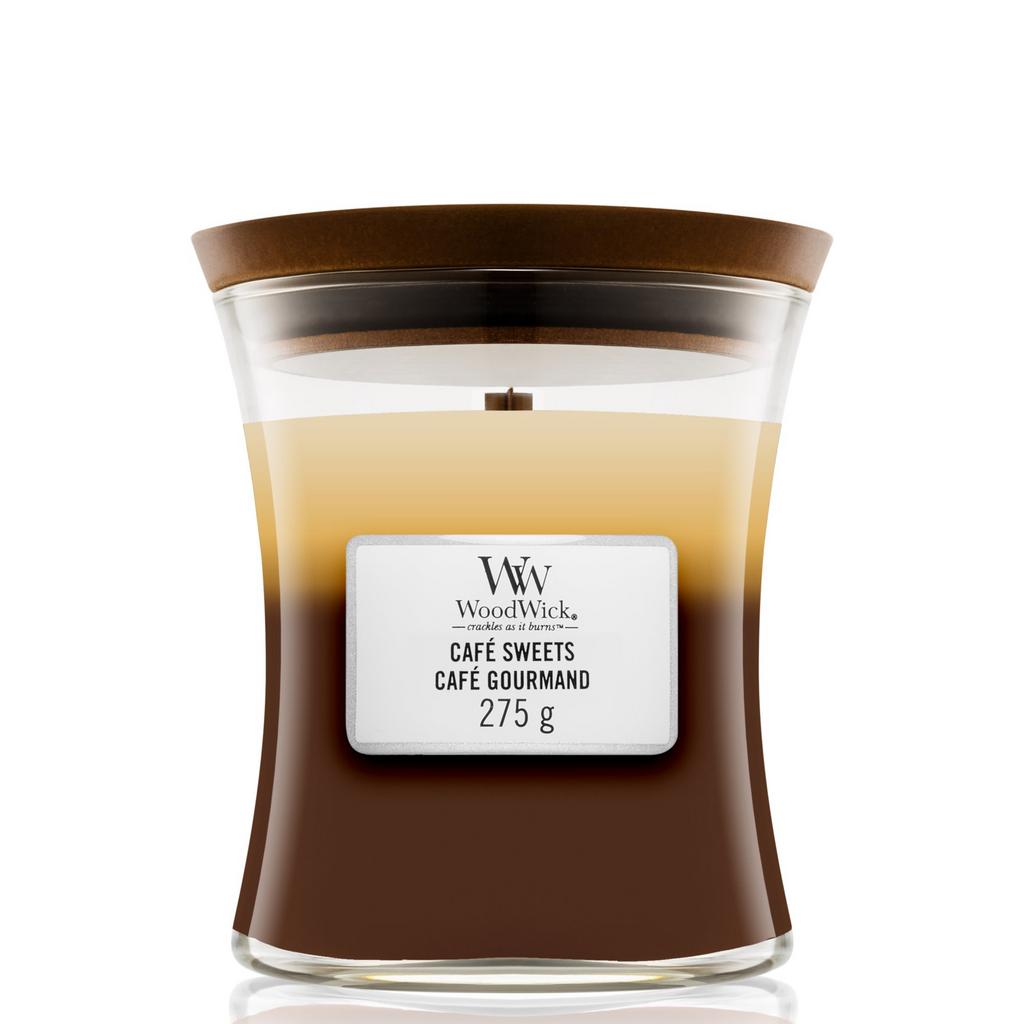 WOODWICK Medium Trilogy Cafe Sweets - Ароматична свічка з тришаровим ароматом
