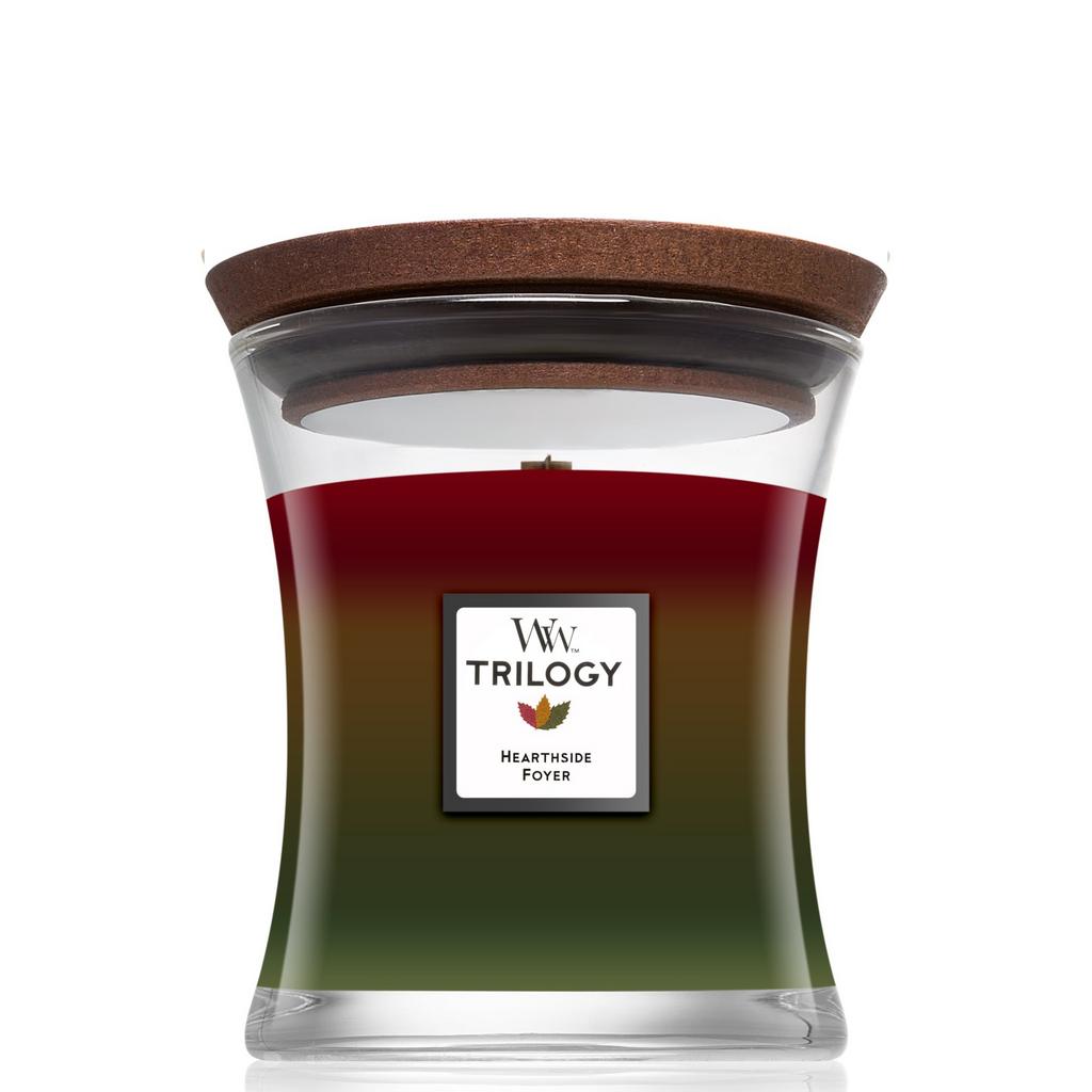 WOODWICK Medium Trilogy Hearthside - Ароматична свічка з тришаровим ароматом