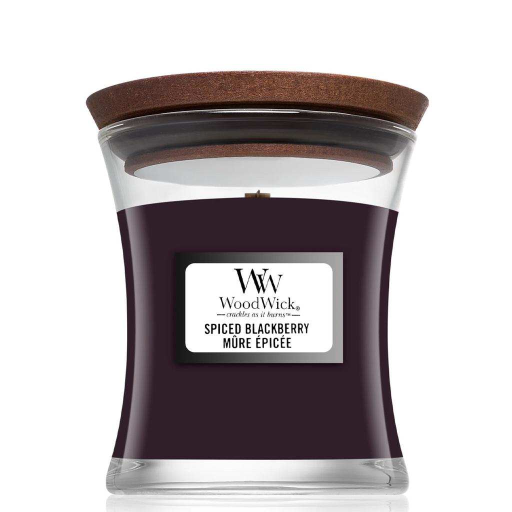 WOODWICK Mini Spiced Blackberry - Ароматична свічка з ароматом ожини з корицею
