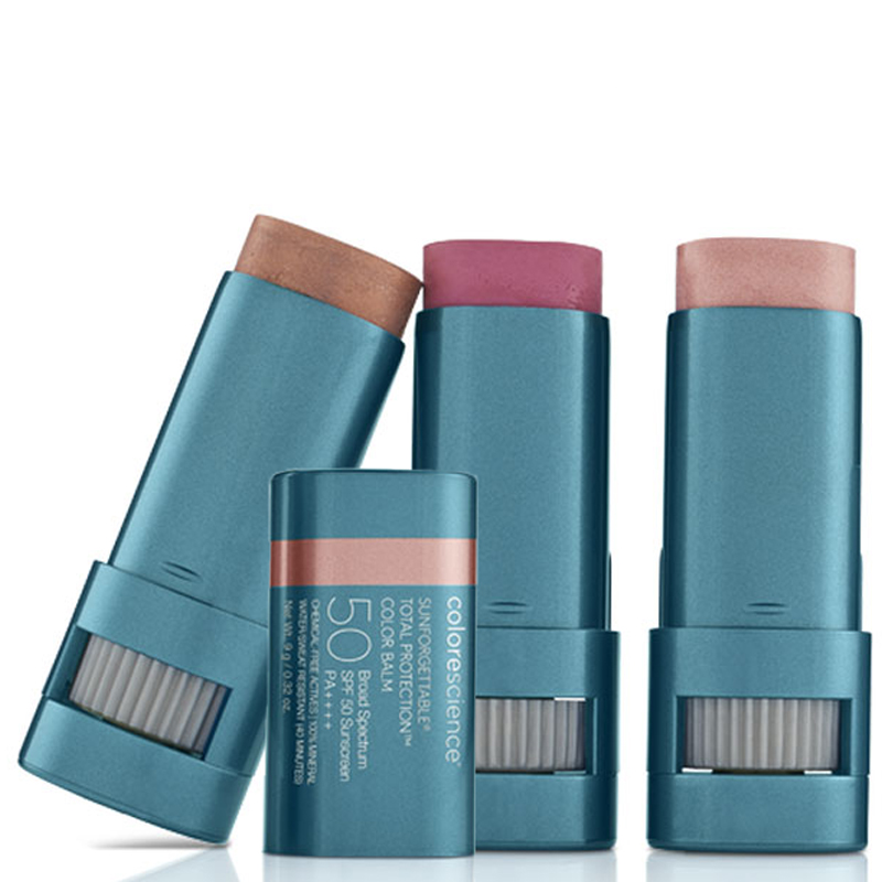 COLORESCIENCE Sunforgattable® Total Protection™ Color Balm SPF 50 - Бальзам для губ і рум'яна з SPF 50