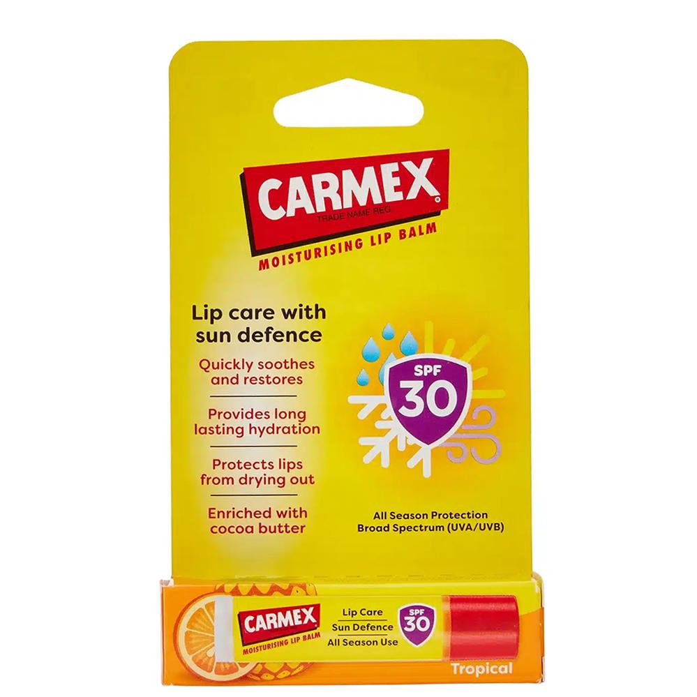 Carmex SPF30 Tropical Click Stick - Бальзам для губ з тропічним ароматом