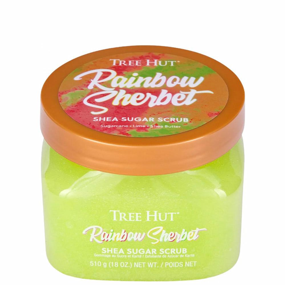 TREE HUT Rainbow Sherbet Sugar Scrub – Цукровий скраб для тіла з ароматом лайма та лимона