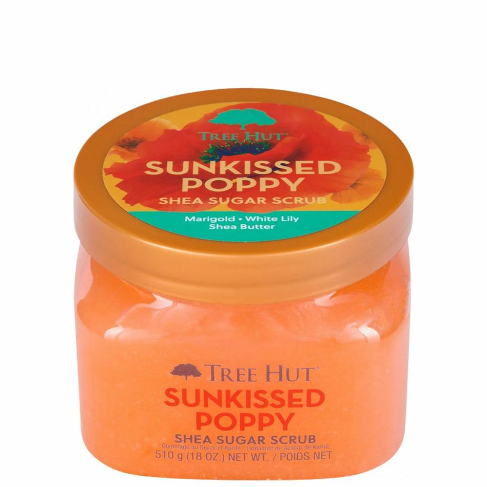 TREE HUT Sunkissed Poppy Sugar Scrub – Цукровий скраб для тіла з ароматом квітів та тропічних фруктів
