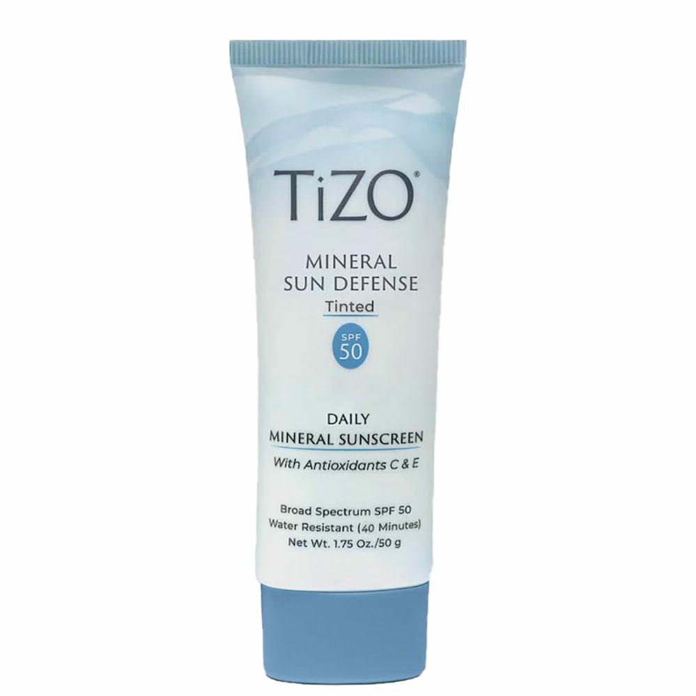 TIZO Mineral Sun Defense Tinted SPF50 - Мінеральний сонцезахисний крем з відтінком