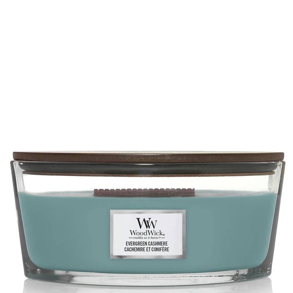 WOODWICK Ellipse Evergreen Cashmere - Ароматична свічка з нотами кашеміру, спецій, сосни та ялівцю