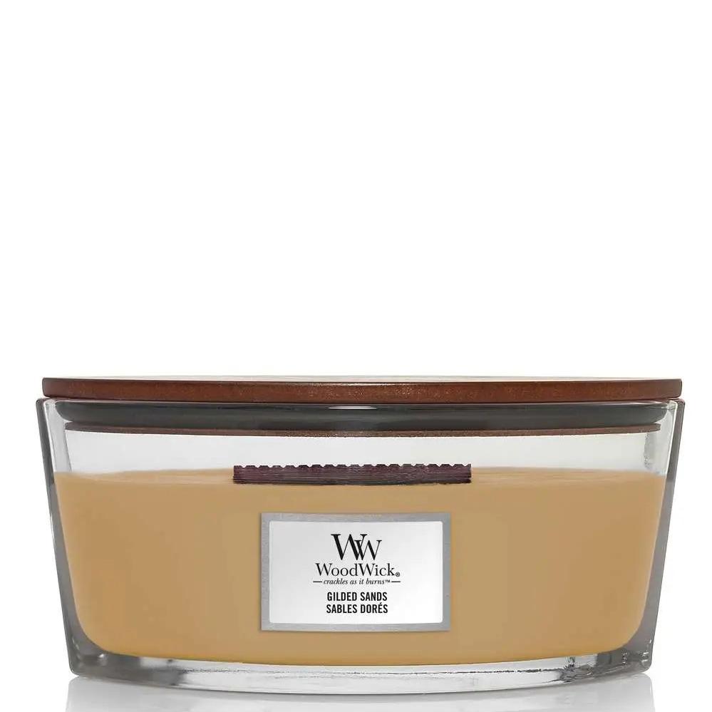WOODWICK Ellipse Gilded Sands - Ароматична свічка з ароматом інжиру та гваякового дерева