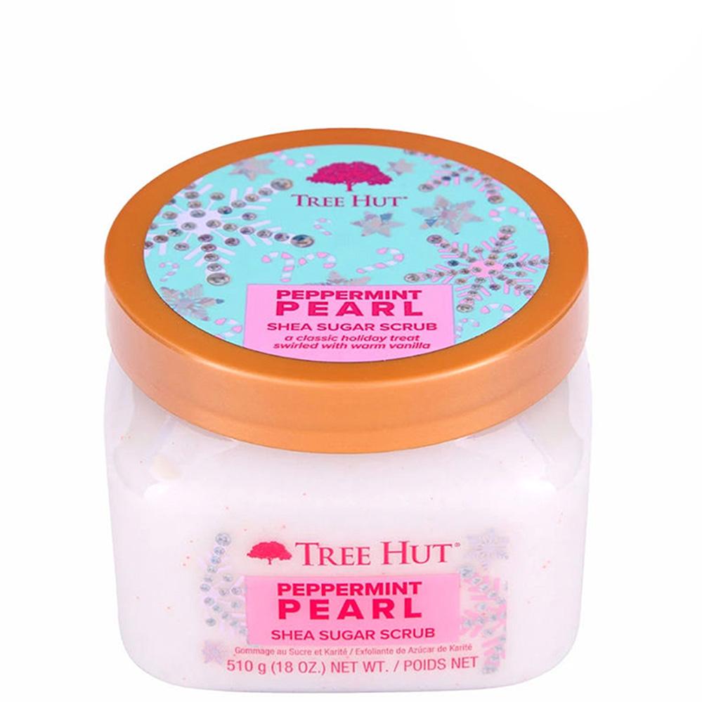 TREE HUT Peppermint Pearl Sugar Scrub – Цукровий скраб для тіла з ароматом перцевої м'яти та теплої ванілі