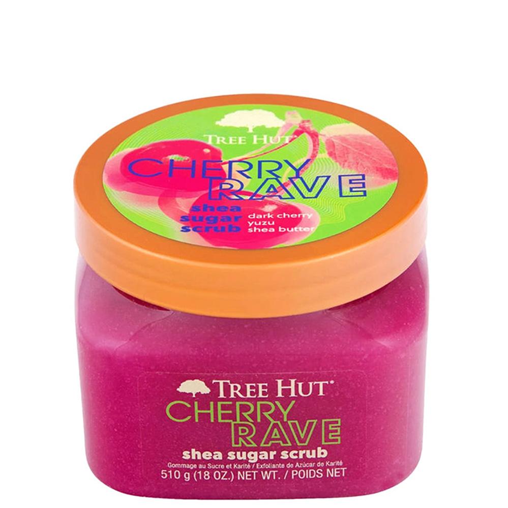 TREE HUT Cherry Rave Sugar Scrub – Цукровий скраб для тіла з ароматом темної вишні, малини та ревеню