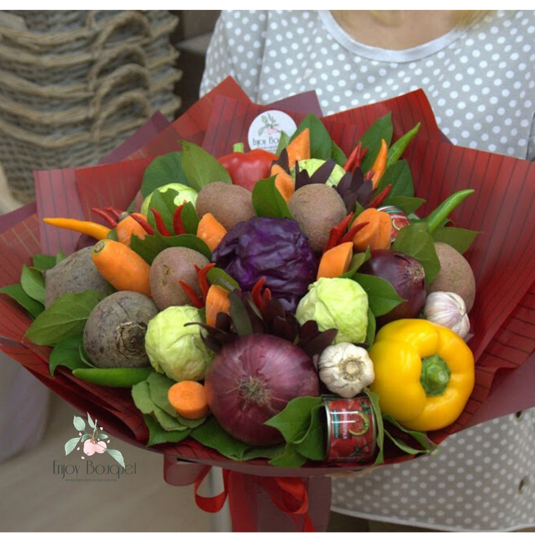 Букеты с фруктами и овощами