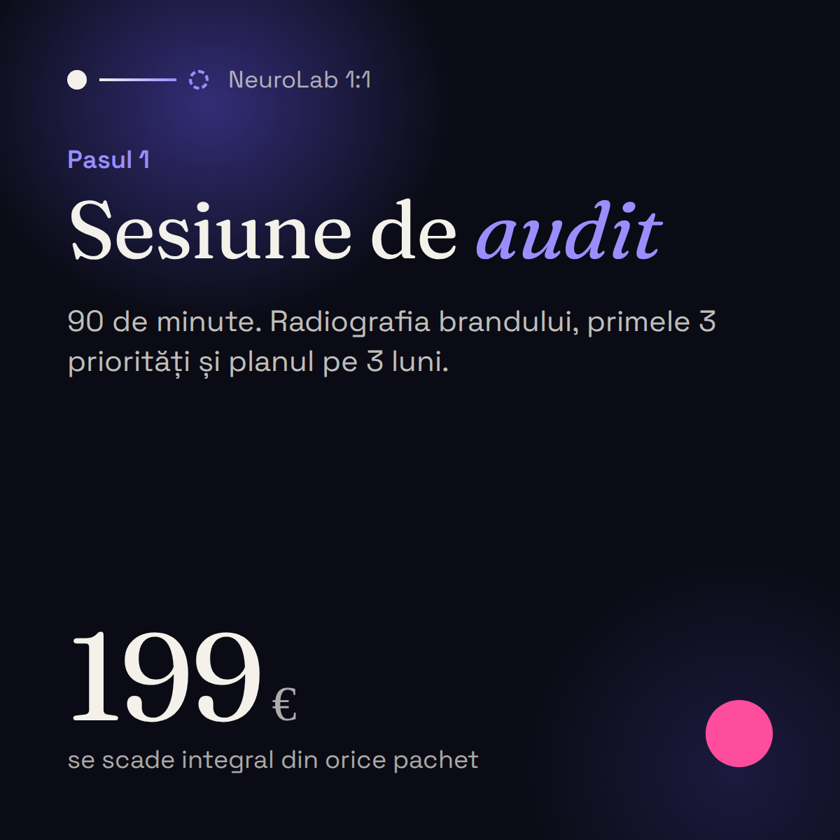 Sesiune de audit — NeuroLab 1:1