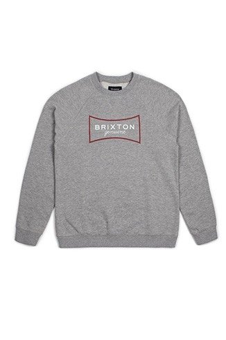 Brixton palmer ii white & grey hoodie best sale