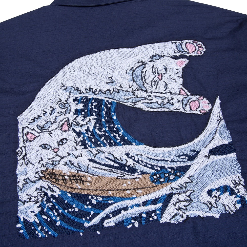 Темно-синяя куртка RIPNDIP Great Wave Military Jacket Navy Blue с ...