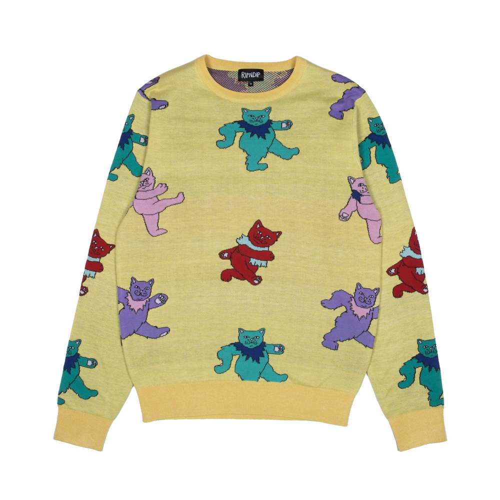 Желтый свитер RIPNDIP Dancing Nerm Knit Sweater Banana сезона 2018