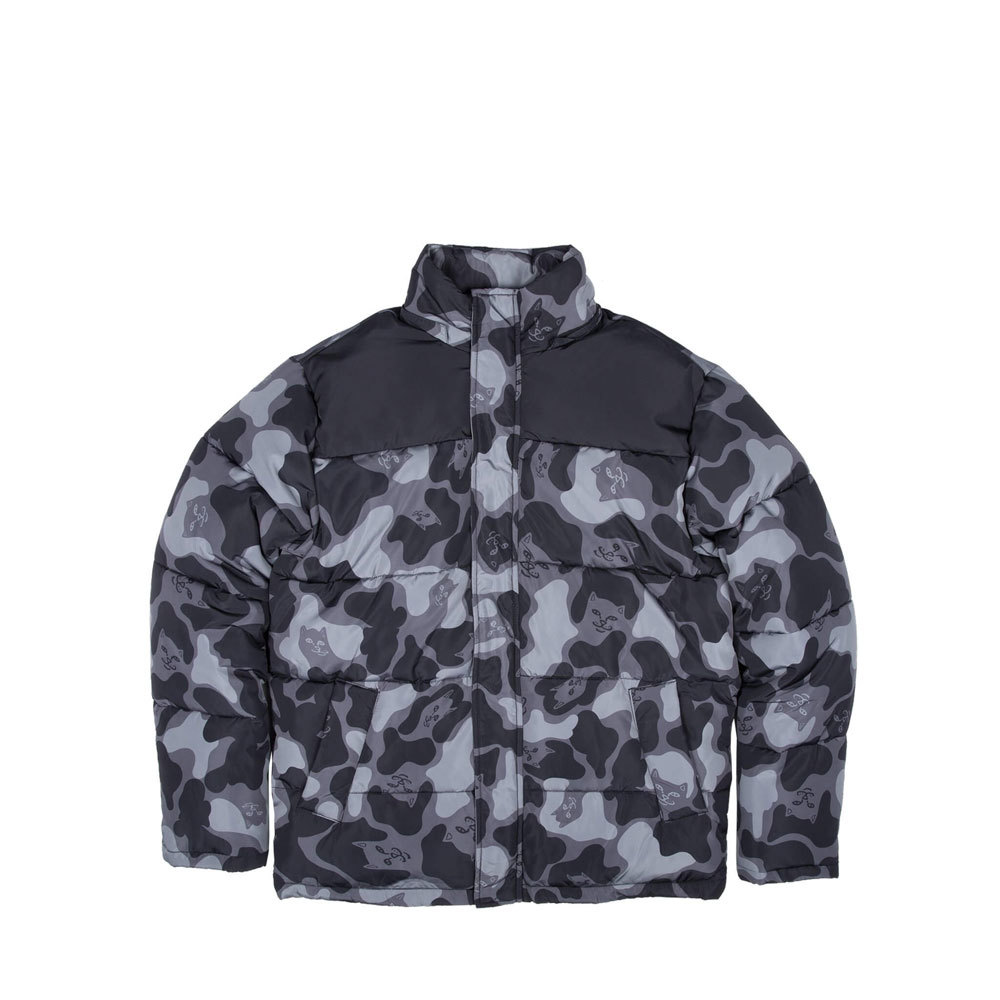 Куртка пуховик RIPNDIP Nerm Camo Puffer Jacket Blackout Camo ...